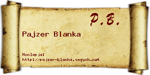 Pajzer Blanka névjegykártya